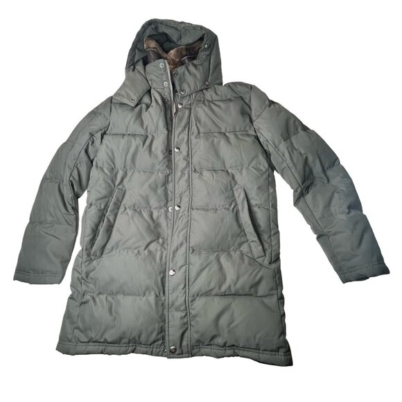 RARE CONVER Men's Down Parka 80%Down 20% Feather Long Premium Winter Coat Size L - Picture 2 of 13